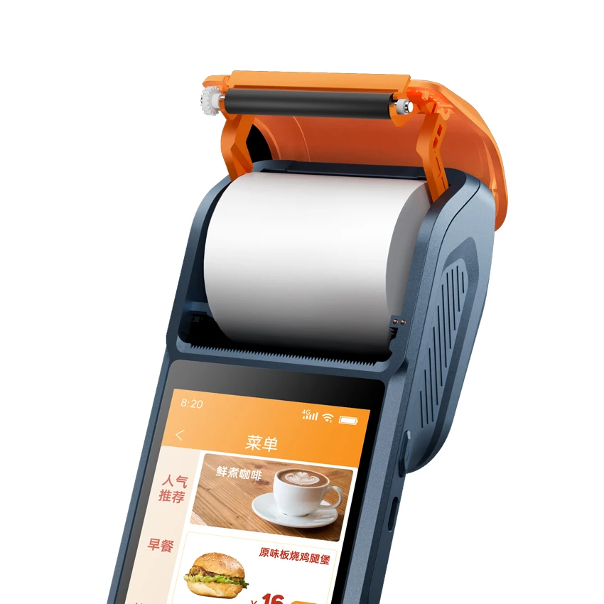 

touch Screen Handled Pos Terminal android 11 All In One android 8.1 Pos System With Nfc Card Reader printer