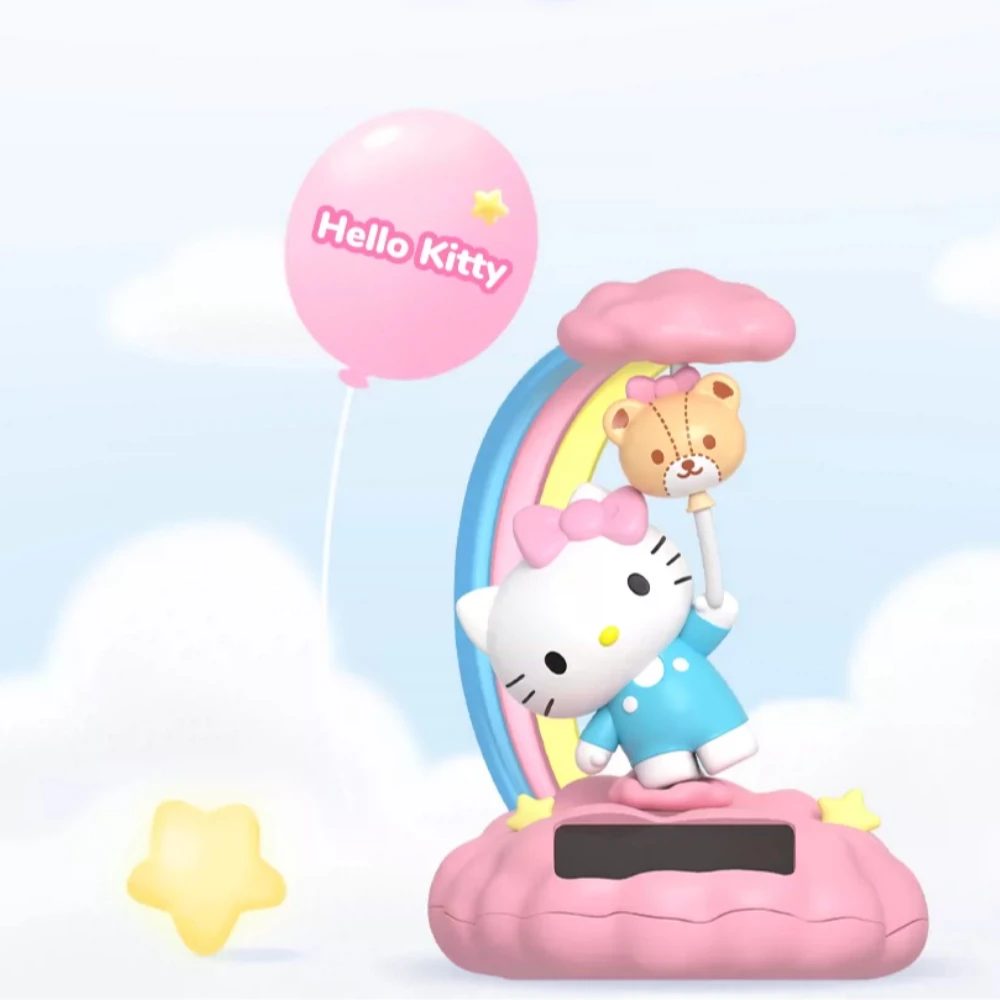 Sanrio Characters Balloon Travel Blind Box Solar-Powered Swing Figure Cute Balloon Holding Mini Figurine Desktop Ornament view 6