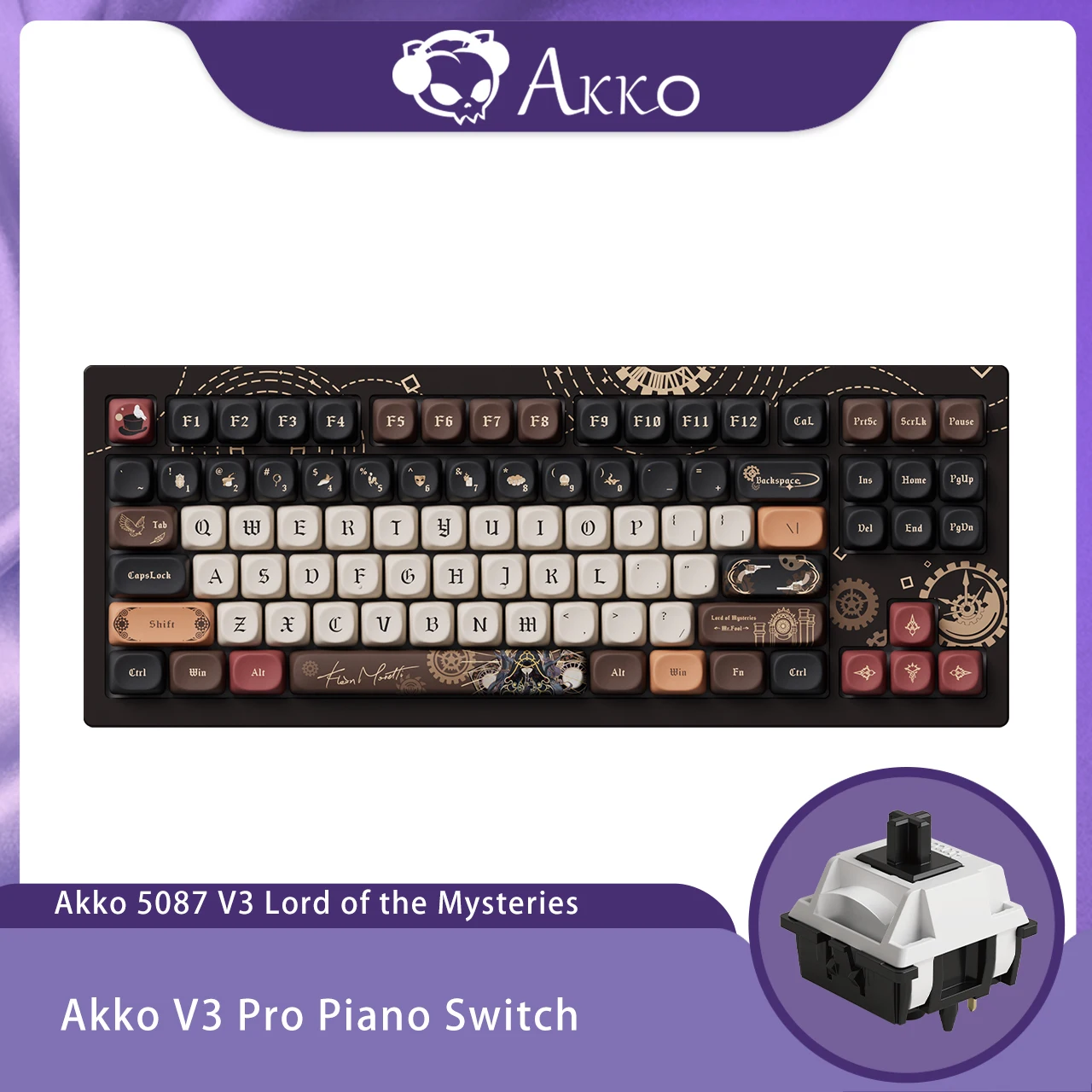 Akko 5087 V3 Keyboard 80% TKL Layout ANSI-US Hot-swappable RGB USB