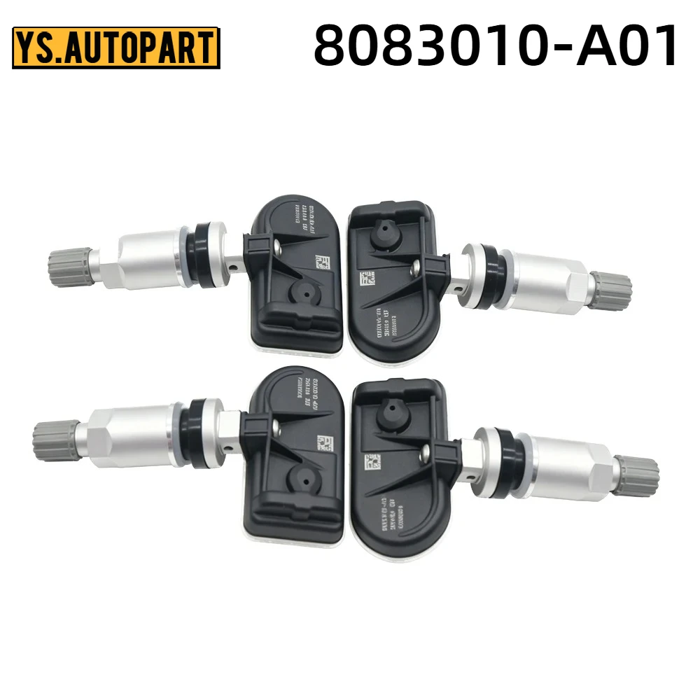 

Car 1/4PCS TPMS Tire Pressure Monitor Sensor 8083010-A01 433MHZ For Leapmotor S01 T03 2020-2024 C11 2020-2023 8083010A01