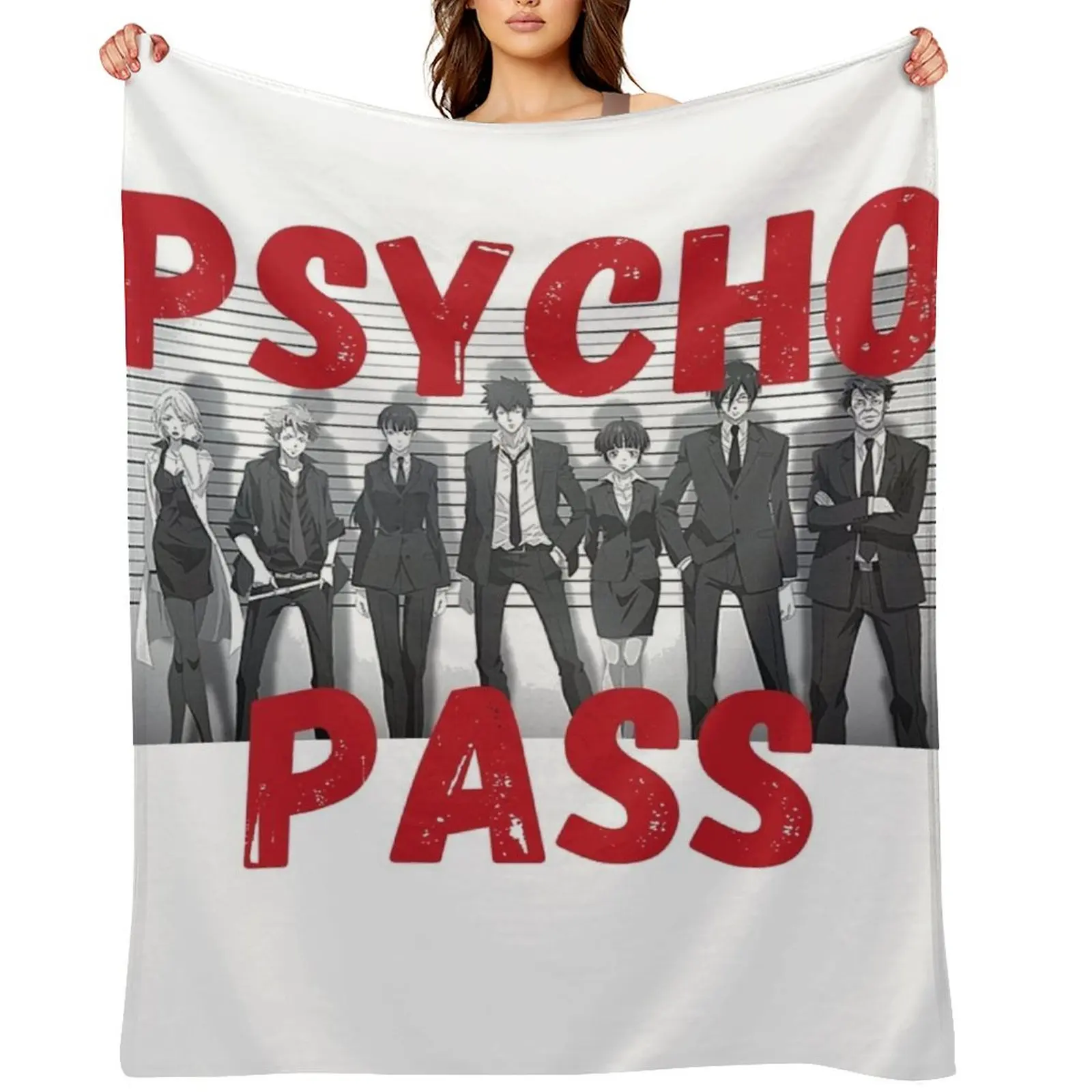 

Psycho Pass Anime Themed Throw Blanket Loose For Decorative Sofa wednesday christmas gifts Blankets