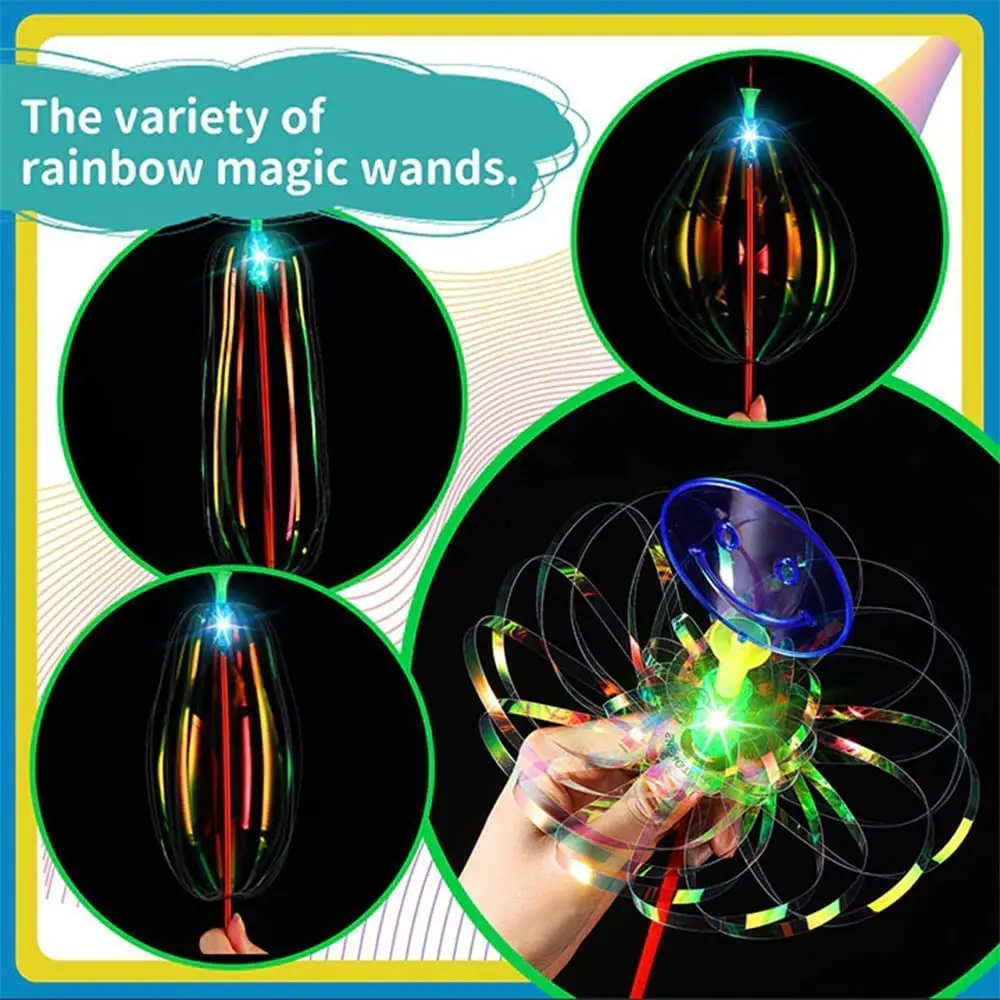 Rainbow Magic Stick Wand LED Bubble Flower Colorful Luminous Toy Flashing Wand Stick Toy Kids Toys Birthday Wedding Party Favors