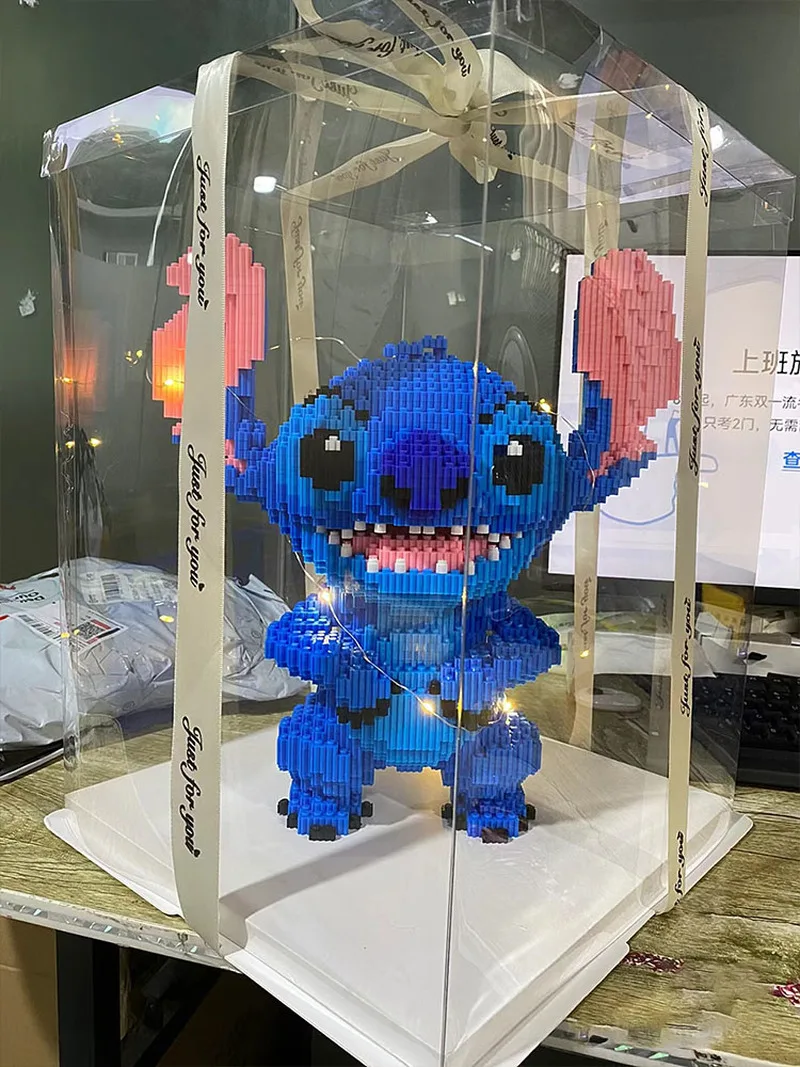 Kawaii Disney Building Block Stitch Giant Stitzer Assembly Toy Children\'s Birthday Gift Desk Decoration Statue Ornament Toys