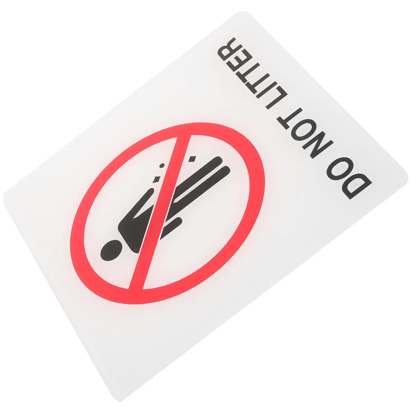 No Smoking Pets Sign Littering Garbage Can Label Touch Acrylic Notice Board Trash Bin