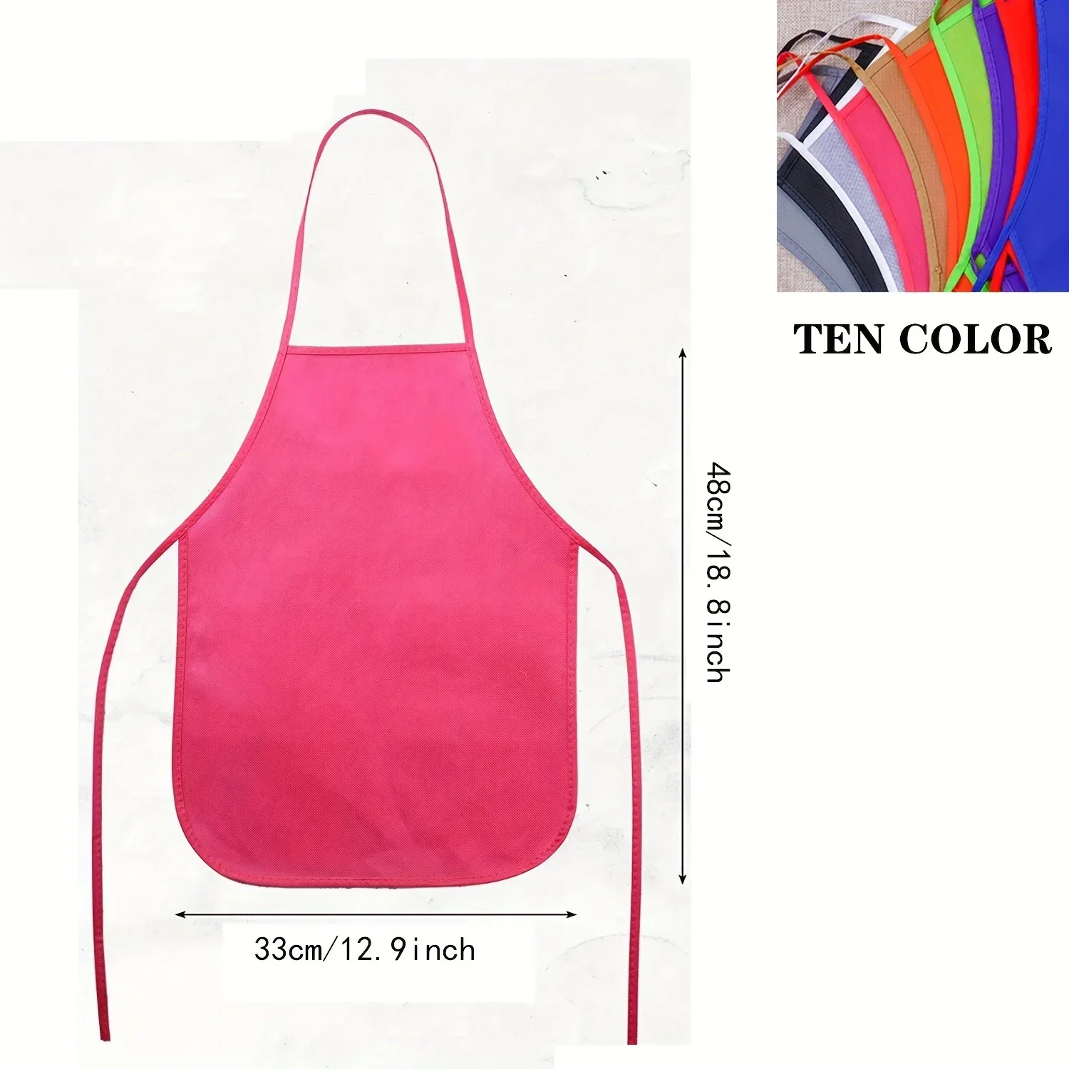 30pcs Kids Non-woven Fabric Apron Class Craft Art Painting Children Apron Disposable Safety Cleaning Apron Student Drawing Bib