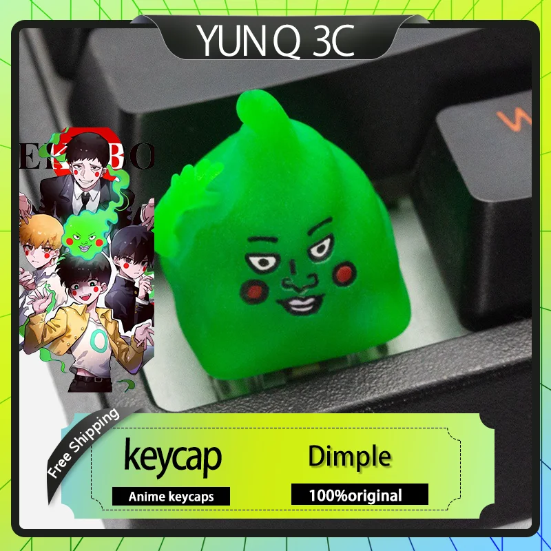 Anime keycaps Mobu Saiko Hyaku Dimple themed keycaps, personalized resin peripherals, artistic keycaps suitable for AULA mad 60/