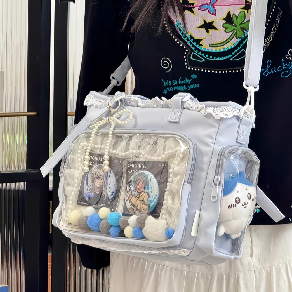 

Прозрачный дизайн Itabag кружевная сумка Bolsos женские сумки объемные сумки через плечо милая студенческая сумка