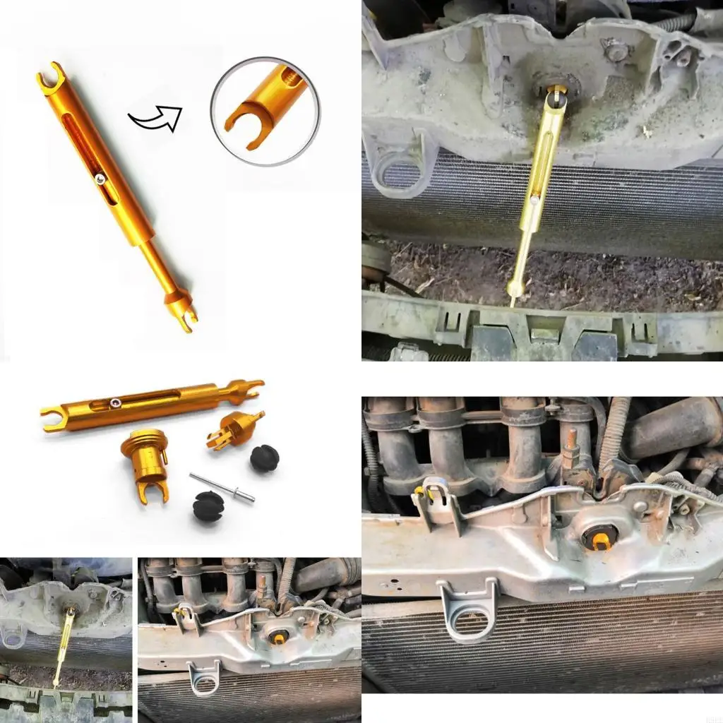 

Car Accessories Alloy Release Tie Rod Front Grille Cover Hood Lock for Latch Connecting Rod for for Focus 2 Mk2 for H9EE