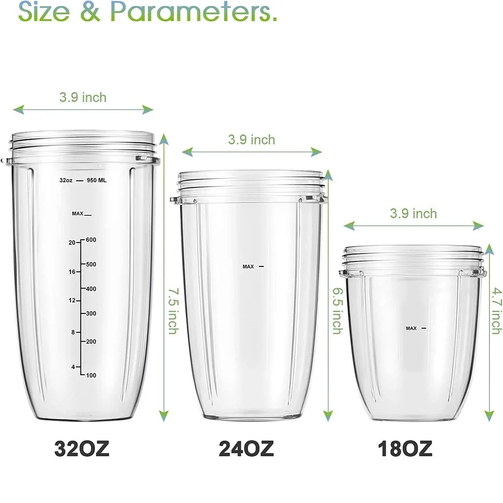 Flip Top To Go Lip Lid with 24oz Tall Cup,Compatible with Nutribullet 600W 900W(2 Pack)