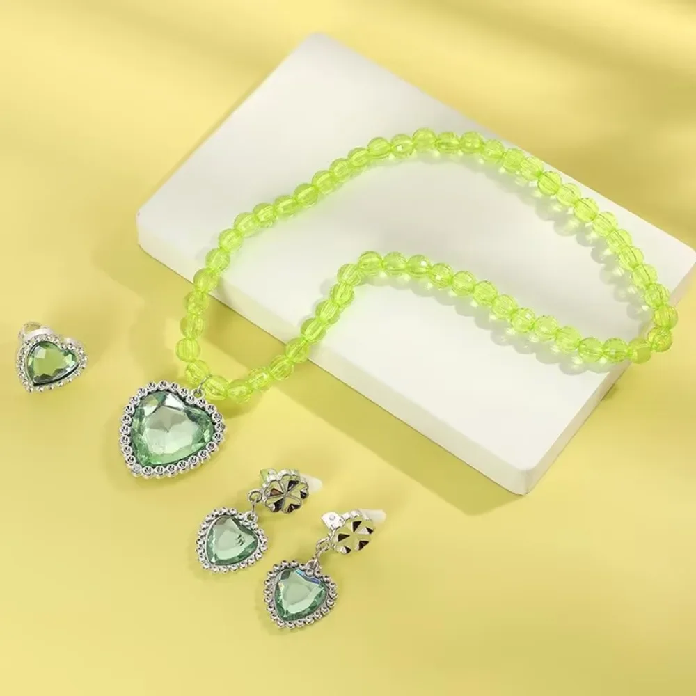 

PESENAR Halloween Dress Up Accessories Fairy Children's Rings Earrings Necklace Set of 3