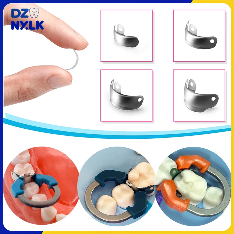 

Dental Matrix Bands NITI Clamping Ring Sectional Contoured Matrix System Metal Matrices Clamp Clip Tooth Restorations Materials