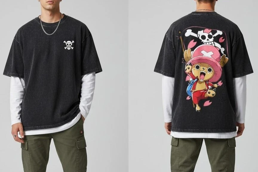 قميص القراصنة الملك أنيمي غسل قميص الطبيب أنيمي قميص الشارع الشهير الرسم الأعلى مانغا هدية هدية مروحة أنيمي أوتاكو هدية