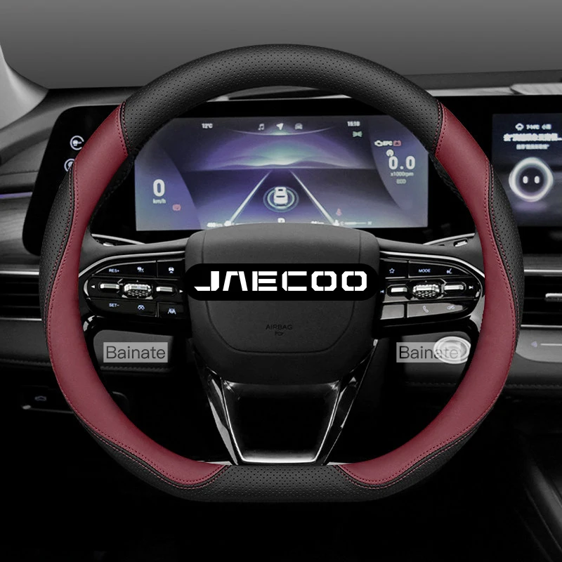 38cm Leder-Lenkradbezug, für Jaecoo J7 7 J8 5 J5 8 J9 PHEV 2025 2026, Atmungsaktives Rutschfestes Innenraum-Zubehör – Detail 5