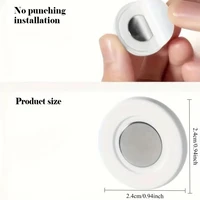 3/6pcs No Drill Magnetic Remote Holder - Wall Mount for TV/AC/DVD Remotes, White Space-Saving Design 4