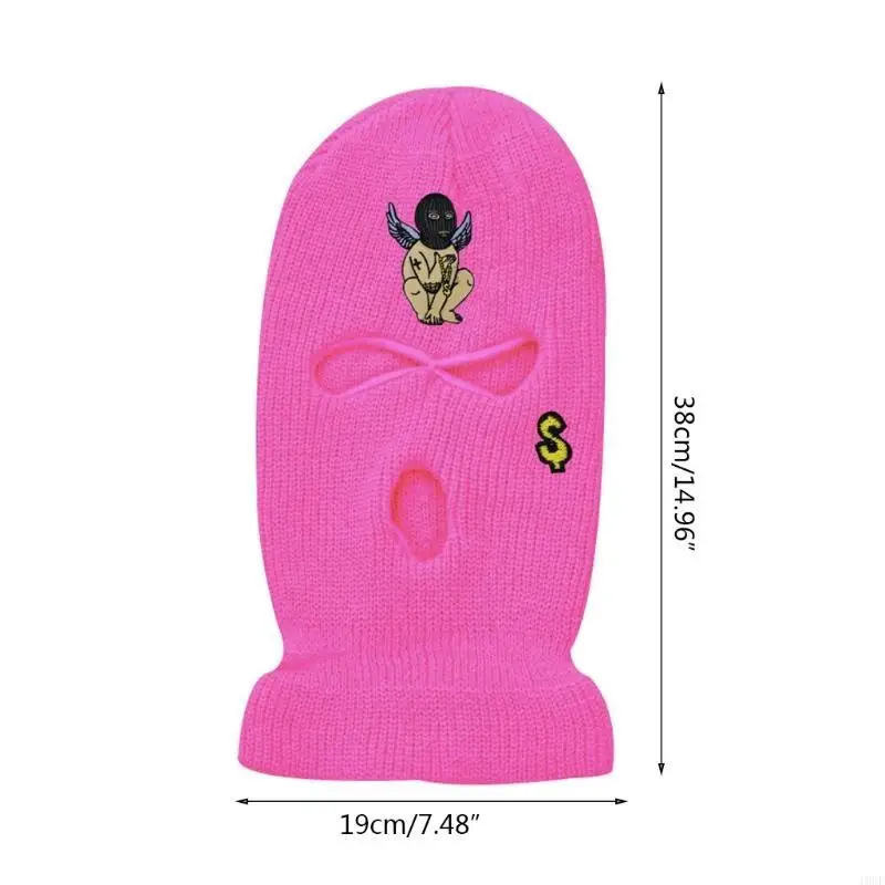 الإبداعية 3 حفرة قناع محبوك كامل الوجه قبعة بالاكلافا للرجال النساء الرياضة في الهواء الطلق التزلج الدراجات النارية الجري Trekki