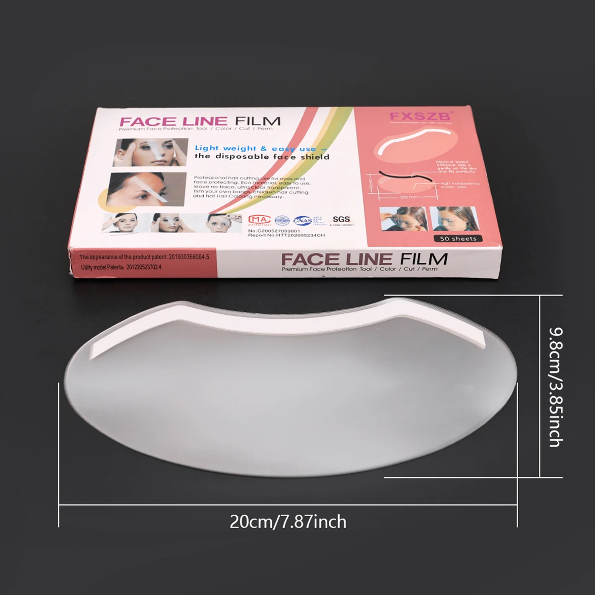 100 PCS Makeup Shower Face Shields Visors Disposable Masks for Hairspray Salon Supplies Hairdressing Tools