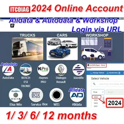 Conta online para Autodata Alldata, Full Pack, Auto Data, Todos os dados, Haynes PRO WIS, Service Box, Software de reparação de oficina, 2024