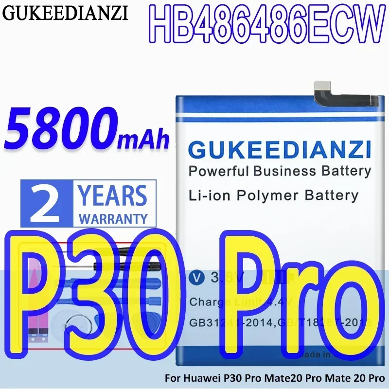 Bateria HB486486ECW 5800mAh Replacement High Capacity Mobile Phone Battery For Huawei P30 Pro Mate 20 pro Smartphone Batteries