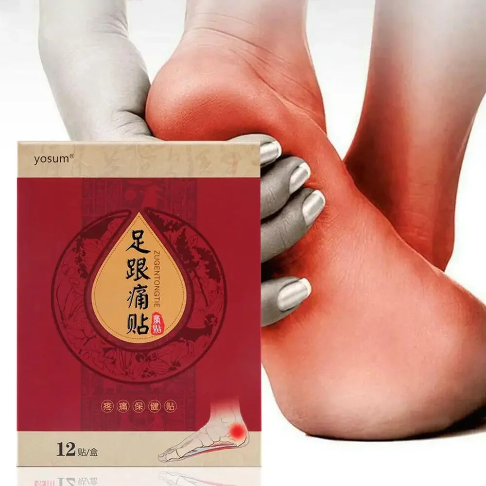 12pcs/box Foot Treatment Care Pain Herbal Heel Spur Rapid Foot Plaster Patch Relief Foot Stickers Heel Spur Pain Relief Patch