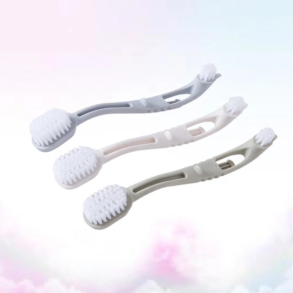 

3 шт., противоскользящая многофункциональная щетка для обуви, длинная ручка для стирки, двойная головка для чистки, серая, зеленая, бежевая, противоскользящая обувь