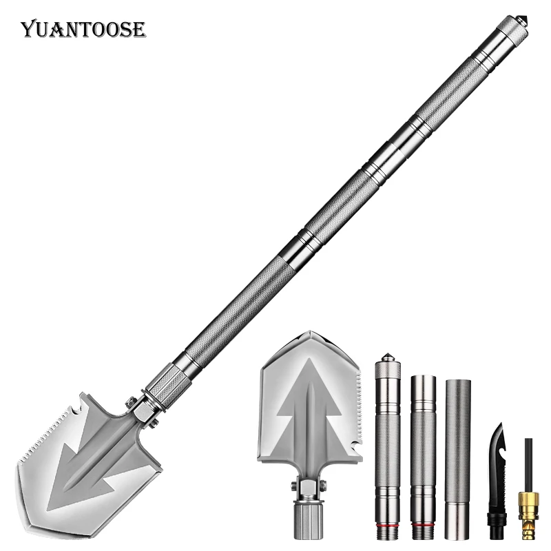 

Hot Selling Camping Survival Accessories Detachable Folding Multifunctional Survival Tactical Shovel