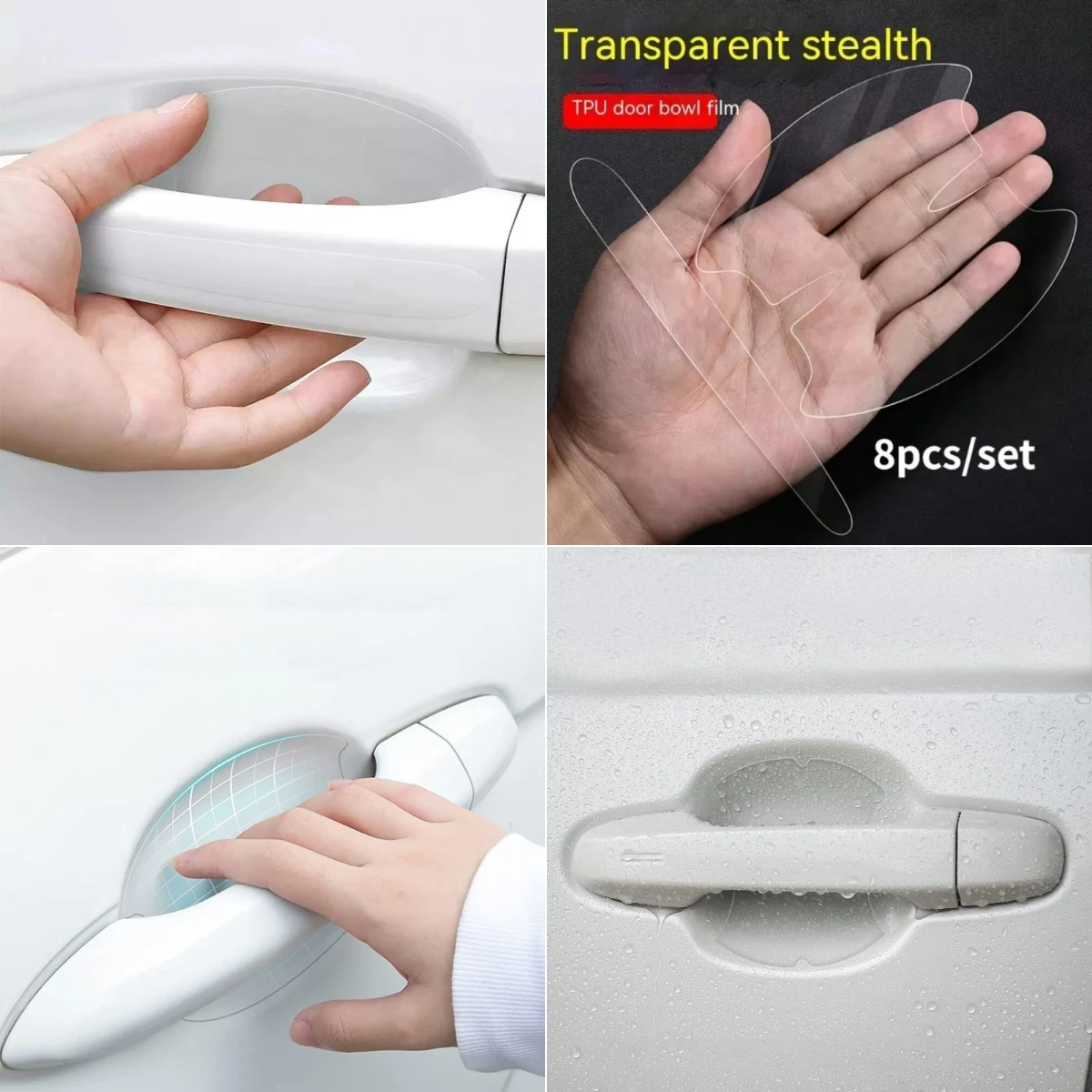 

Car Door Bowl Handle Invisible Protective Sticker Auto For Mitsubishi Outlander Eclipse Cross ASX Triton/L200 Pajero Sport Mirag