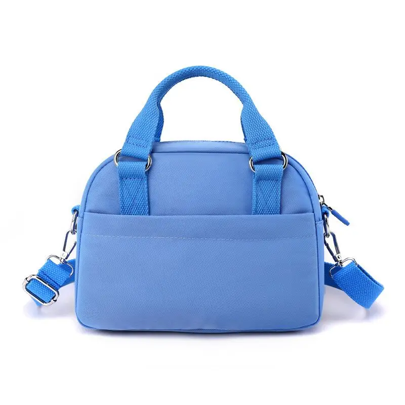 Ins Textured Women\'s Hand 2025 New Fashion Waterproof Oxford Cloth Fashion with Foreign Crossbody Shoulder SweetStyle Zipper Bag