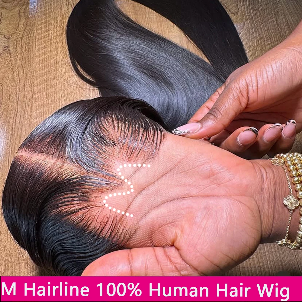 

New Trend Lagos Hairline Bone Straight 13x6 HD Lace Frontal Glueless Wigs 100% Human Hair 400 Density PrePlucked M Hairline Wigs