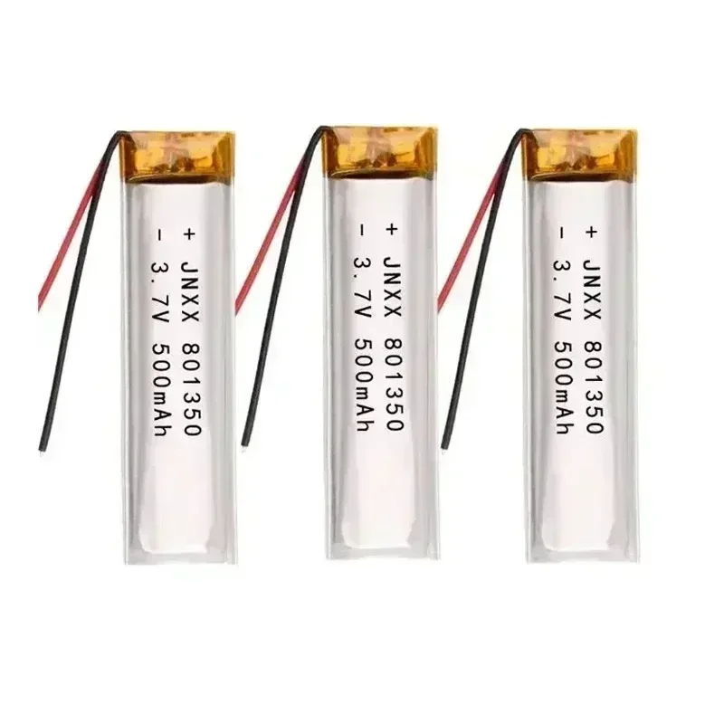 1-20pcs 500mAh 801350 Battery Lithium Polymer Li Po Battera 3.7V for Portable Projector Shaving Machine Neck Beautifier Recorder