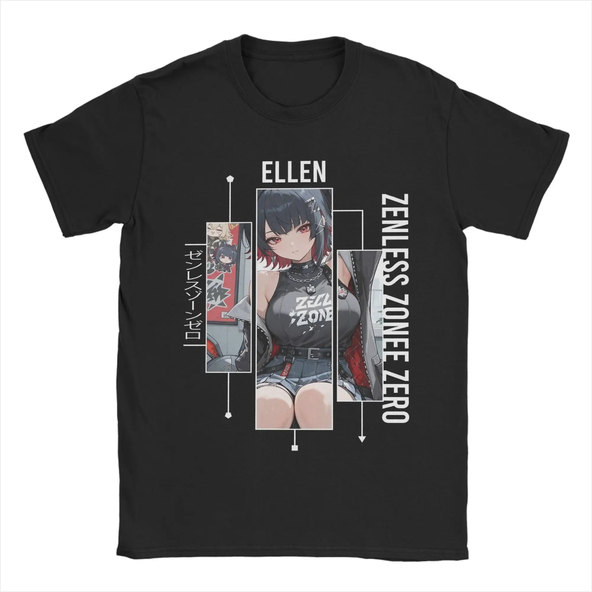 Men's T-Shirt Ellen Joe Zenless Zone Zero Novelty 100% Cotton Tee Shirt Short Sleeve  T Shirt O Neck Clothes Party
