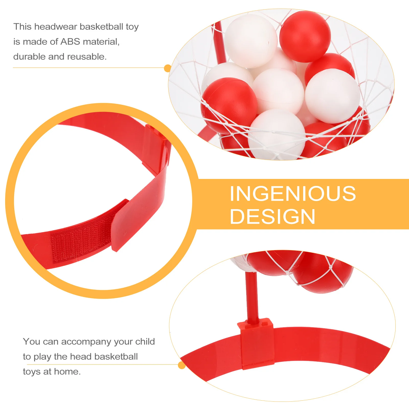 

1 Set Of Headwear Basketball For Kids Indoor Outdoor Party Carnival Scoop Toss Game Interactive Children Exercise