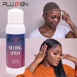 Plussign 120Ml Clear Wig Glue Quick Drying Melting Spray For Lace Wigs Long Lasting Lace Glue Spray For Wig Installation 1Pcs