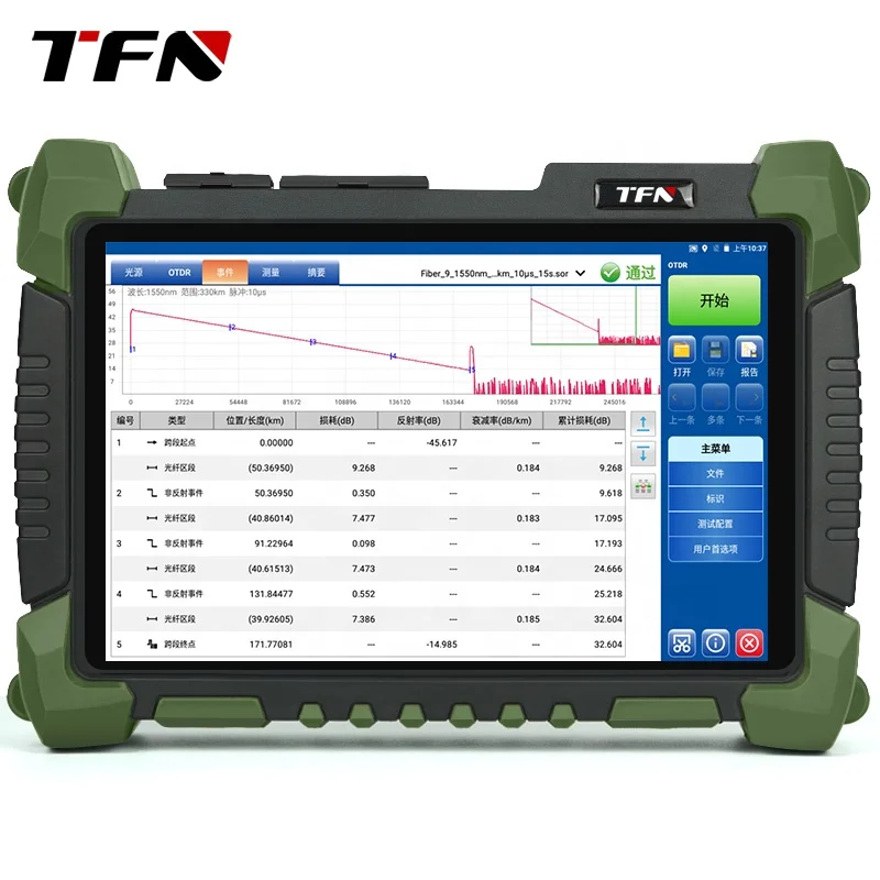 TFN RM7-S4 1310/1550nm 45/43dB OTDR تستر عالية الدقة المجال الزمني البصري الانعكاسات SM الألياف البصرية تستر
