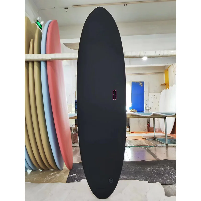 High Performance 7ft 48L Black Waterproof IXPE Soft Top Surfboard Softboard Heat Laminated Surfboard