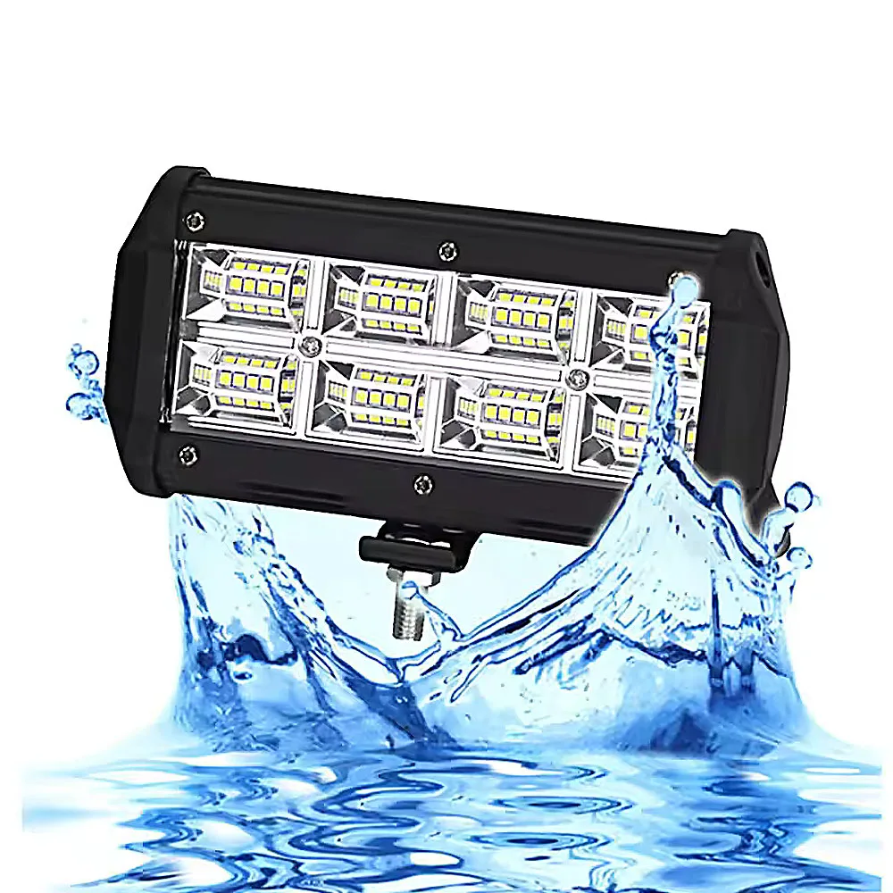 Feu de travail LED tout-terrain 4x4, projecteur antibrouillard, phare à Diode, SUV, ATV, tracteur, bateau, camions, pelle, barre lumineuse 12V/24V