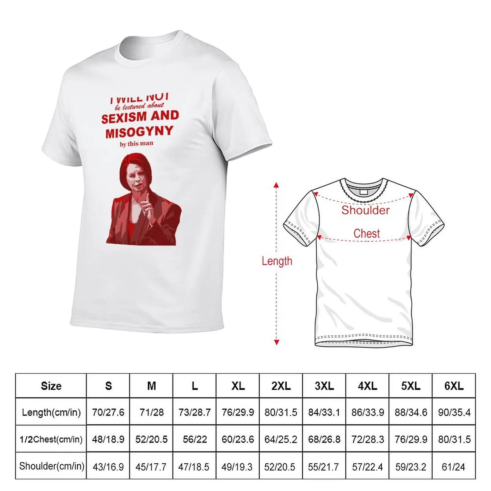 Julia Gillard I will not be lectured about sexism and misogyny by this man quote T-Shirt tees oversized blanks men t shirts