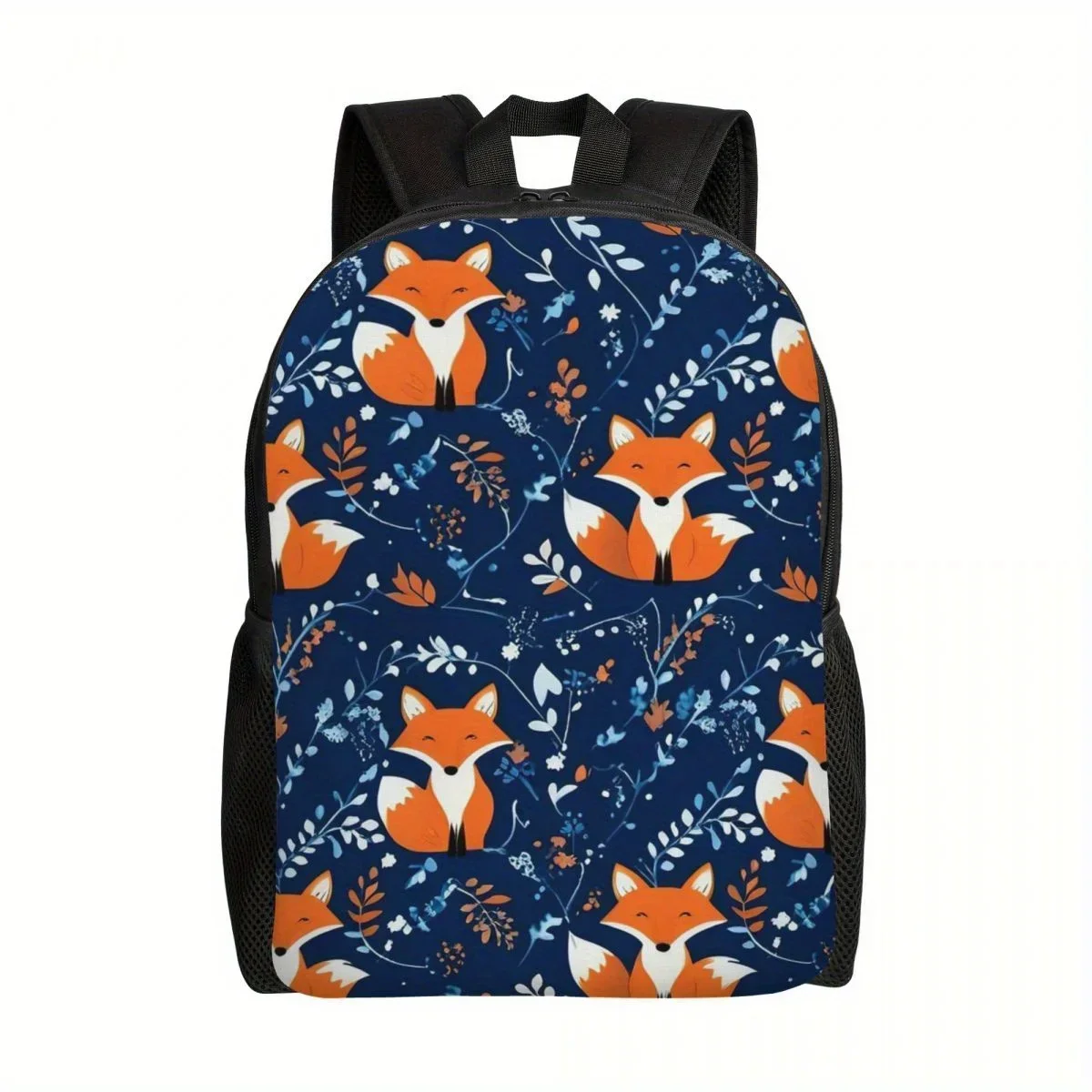 Custom Bag Foxes Pattern Backpack, Casual Daypack For Men And Women, Travel Book Bag, Lightweight Laptop Bag Shoulder Bags