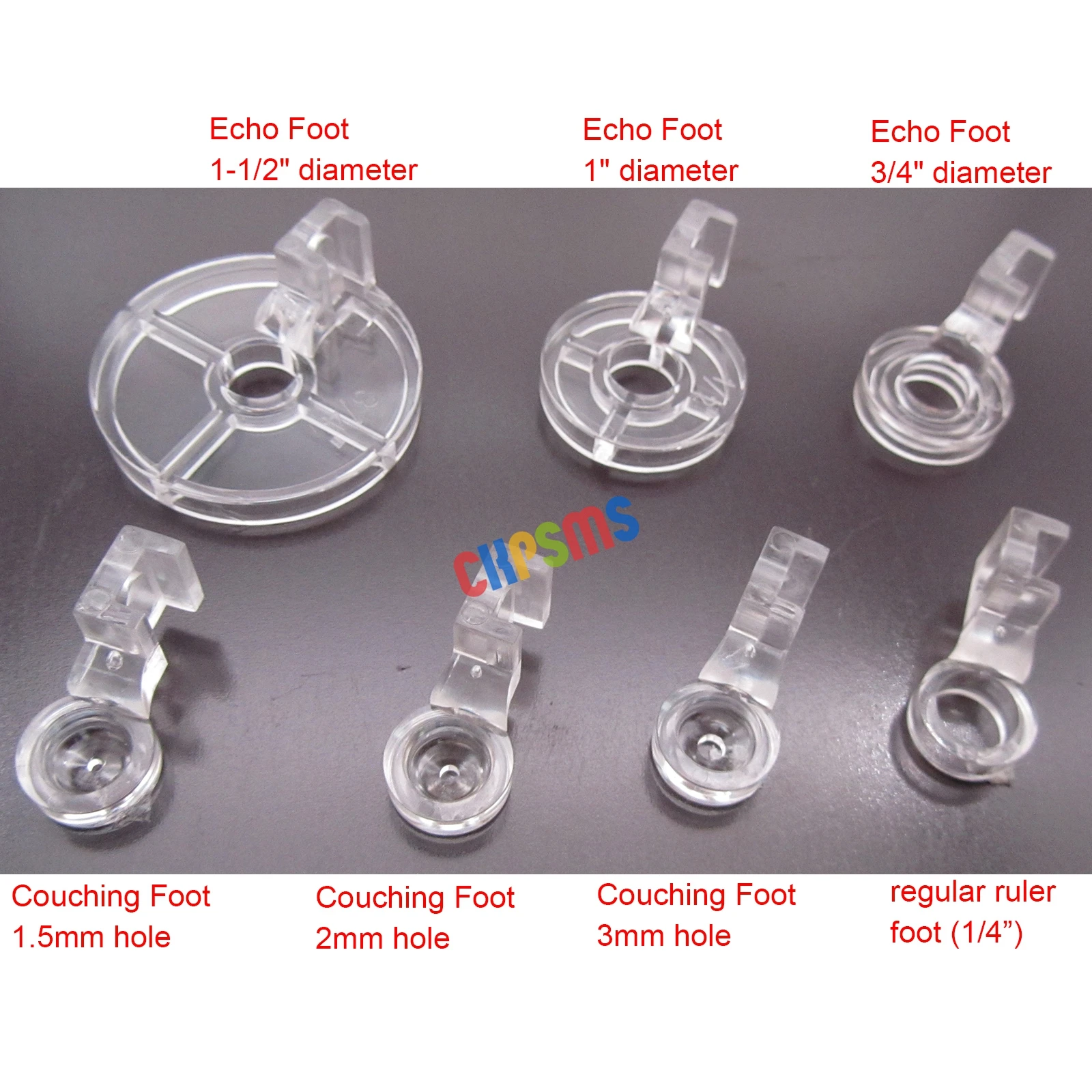 7PCS Clear Couching / Echo Quilting Ruler Presser Foot FOR BERNINA New Style 165,180,185,200,210+