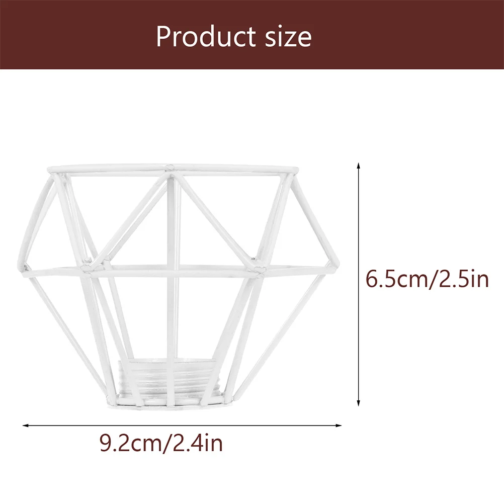 2 قطعة شكل الماس خمر الرجعية عاكس الضوء قلادة حديدية غطاء خفيف الصناعية لمبة الحرس لغرفة المعيشة غرفة نوم المطبخ #5
