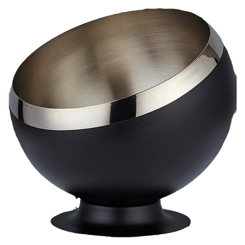 ABKP-cuenco de salsa de acero inoxidable, recipiente para condimentos de Buffet de boca oblicua, recipiente para platos, recipiente esférico para ensalada