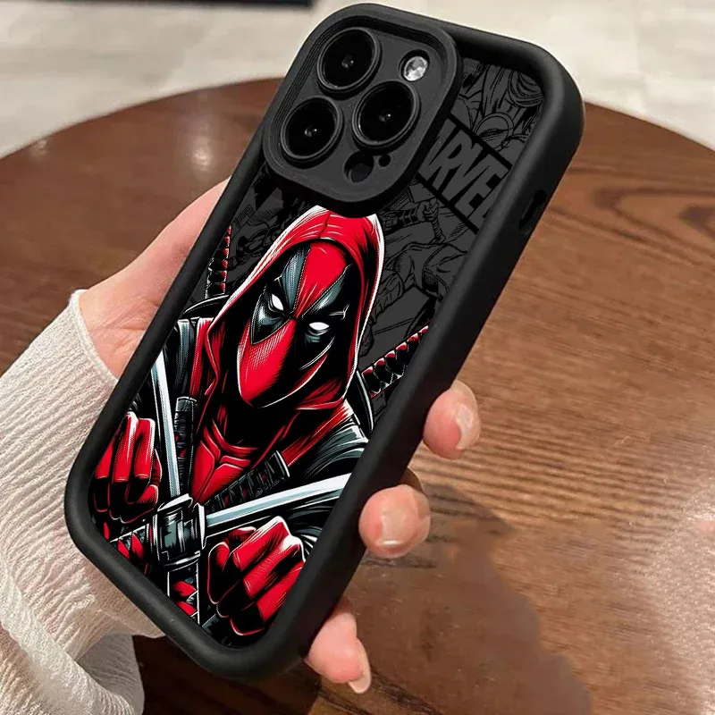 Deadpool 3 marvels comic capa de silicone macio para iphone 17 11 15 16 13 pro max 14 plus 12 16 pro 16e 17air capa de telefone à prova de choque
