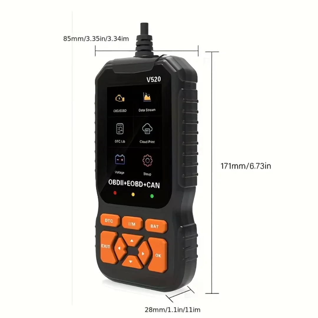 2025 New Model, Supports 8 Languages, Professional Obd2 Car Diagnostic Tool, Factory Direct Sale V520, Professional Code Reader