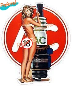 

AC Delco Pin Up Girl Decal for Your All Cars Motocross Truck Window Bumper Boot Rear Fuel Tank Die-Cut Waterproof PVC
