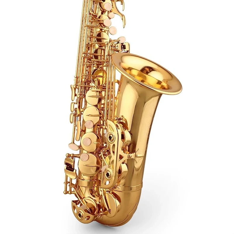 

2026 hot new ALEX brass Lacquer gold paint Alto Saxophone for Students sax with Case AAS-210