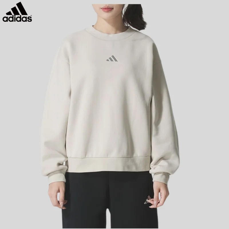 adidas Elastic Hem Training Crew Sweatshirt Custom Fit Jogging Walking Light Weight TopKC0049 1PCS