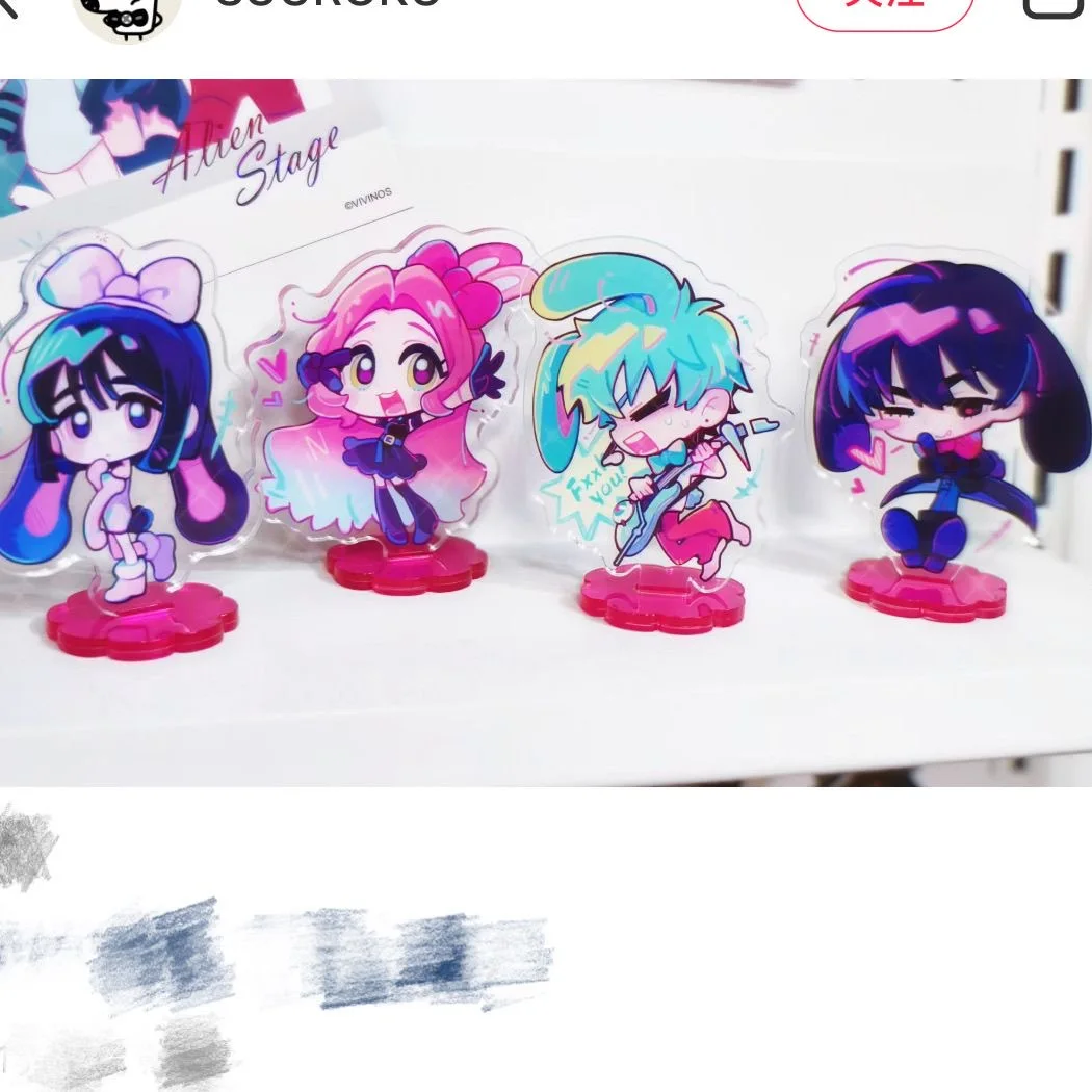 Cosplay new special-shaped stage animation acrylic tabletop decoration gift set card gift to friends