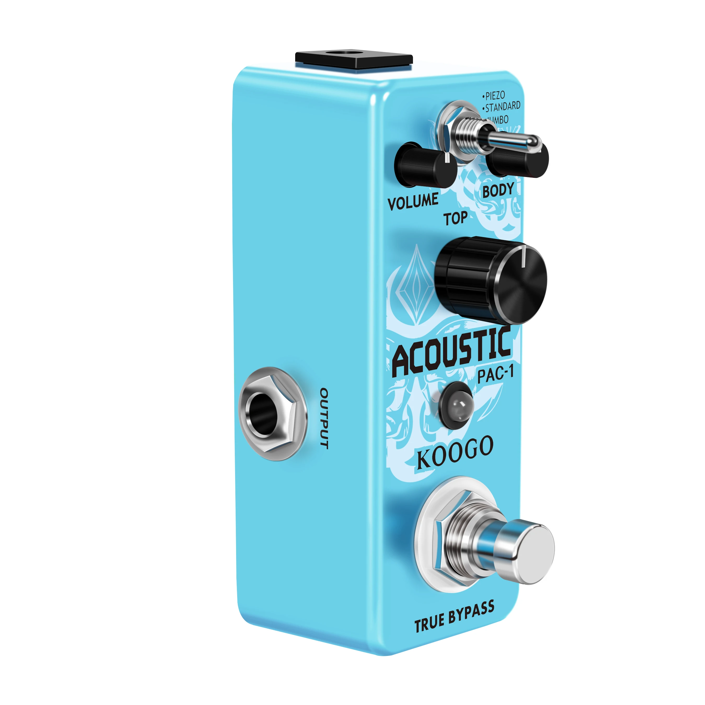 Koogo Acoustic Guitar Pedal  Analog AC Stage Pedals Acoustic Simulator Guitar Pedal Pizeo Standard Jumbo 3 Modes True Bypass