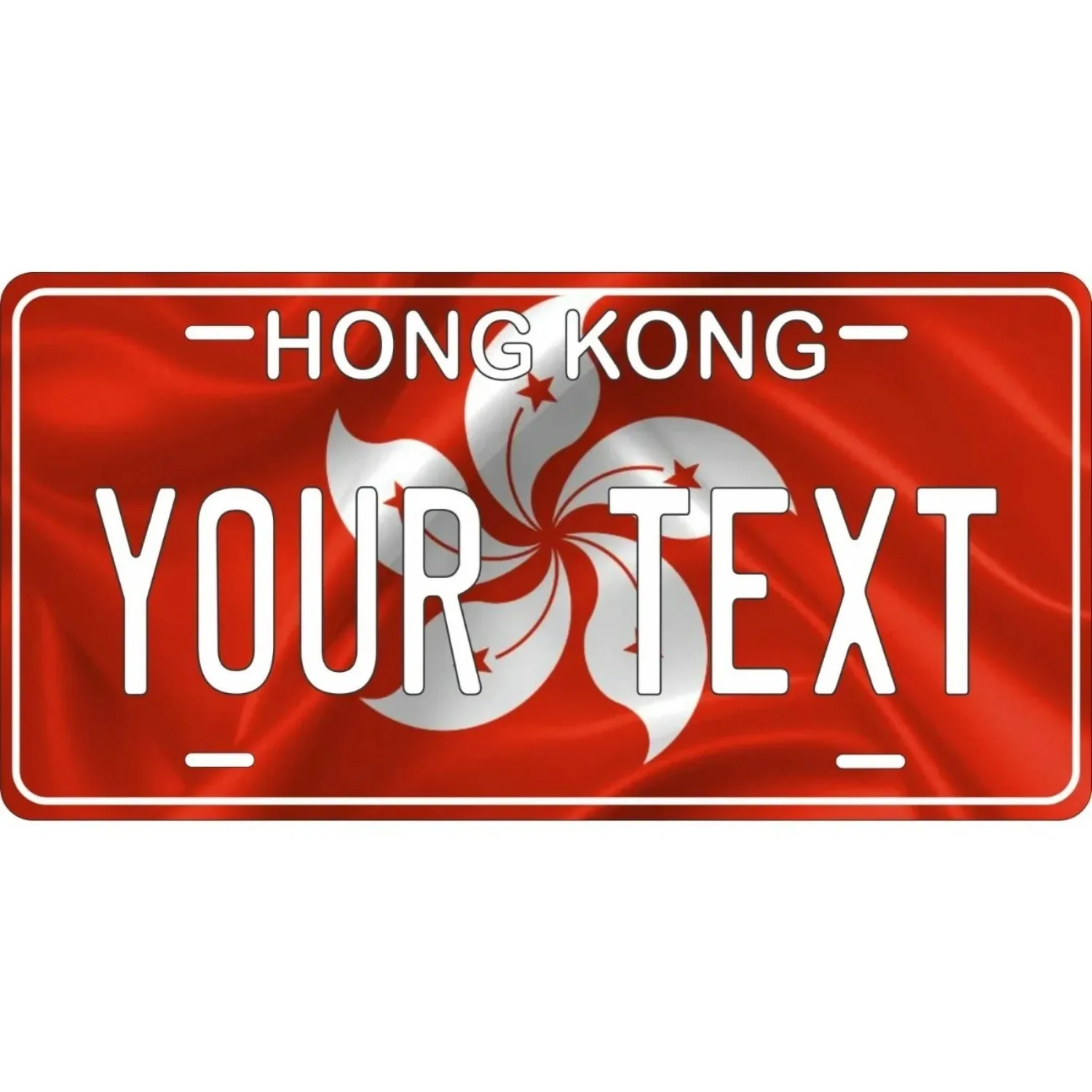 Etiqueta decorativa personalizada con la bandera de China y Hong Kong, decoración para el hogar impermeable y a prueba de polvo (solo decoración)