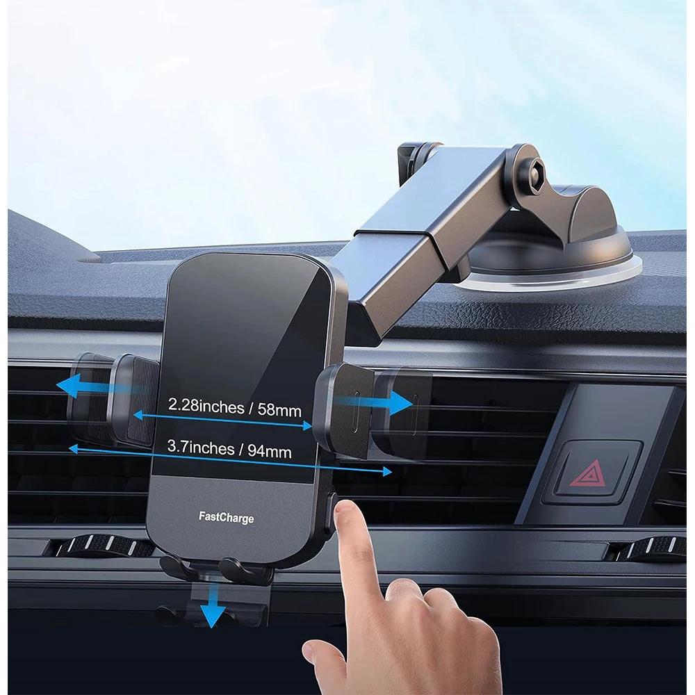 15W Fast Charging Air Outlet Car Wireless Charging Stand, Intelligent Sensing Car Phone Holder Charger