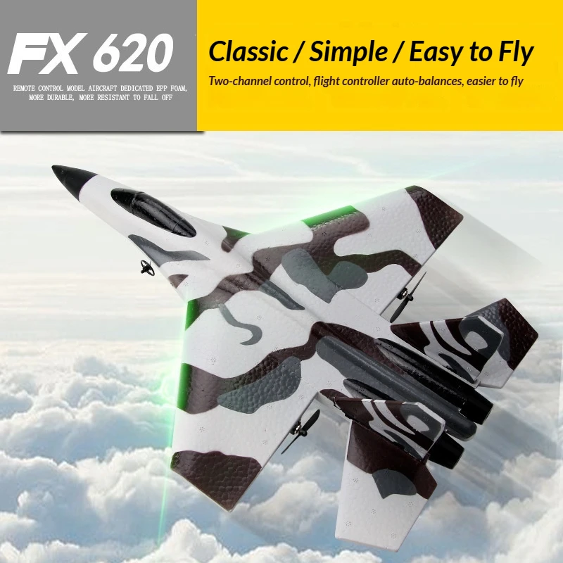 FX620 Camo SU35 2.4G Remote Control Fixed Wing Fighter Plane New Electric RC Aircraft Hobby Collectible Aviation Model Decor
